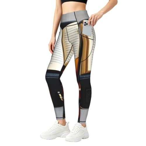 Pantalones de yoga con estampado de violín para un estilo informal