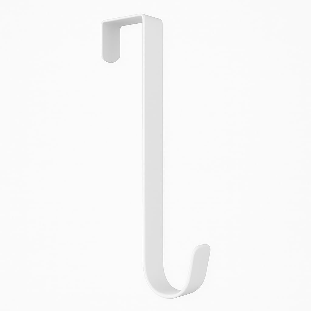 Floralcraft 13" Wreath Hook - White Wreath Door Hanging Hook Hanger for Christmas Wreaths