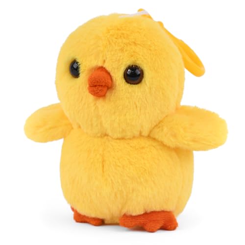 Image of Mirada Hanging Duck Soft Plush Toy | Yellow Stuffed Animal Keychain for Kids, Boys & Girls | Cute Mini Soft Toys, Stuffed Animals, Funny Toy, Gift Item, Bag Charm, Keyring, Return Gifts | 12cm
