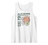 Cal Poly Mustangs Vintage Basketball 90's White Tank Top