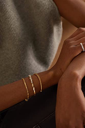 Gold Plated Cuff Bangle Bracelet Chunky Open Adjustable Weave Braided Wheat Bracelet For Women #TOP1