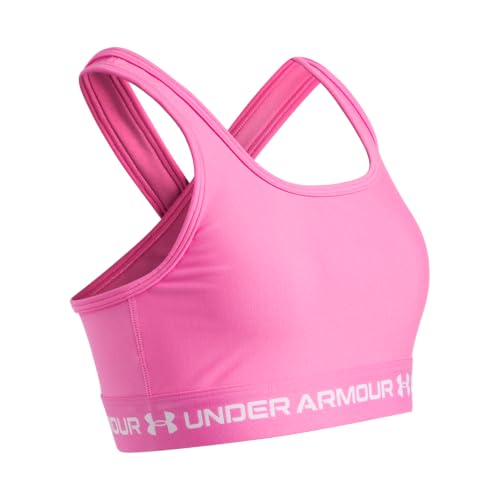 Image of Under Armour Kids Cross-Back Mid-Impact Sports Bra (Big Kid)