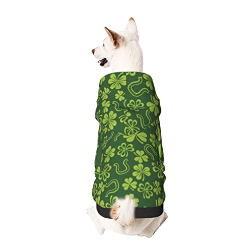 Happy St. Patrick's Day Pet Dog Costume Pets Wear Hoodies Fall Cloth Sweaters Sweatshirts Jacket Pullover