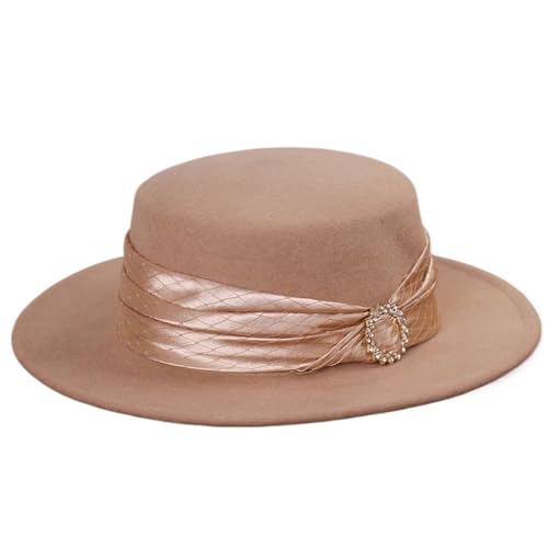 Chapeau melon femme laine tweed de qualité supérieure
