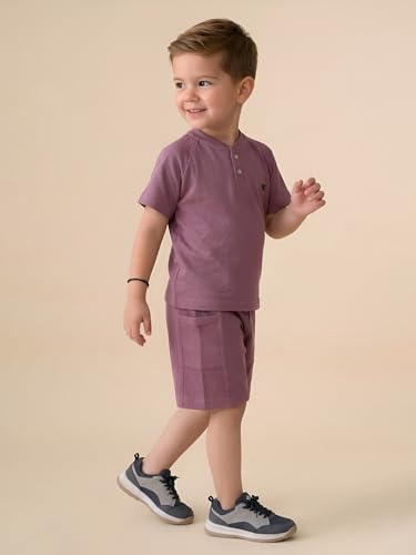Image of POLKA TOTS 100% Pure Cotton T-Shirt and Shorts Combo For Boys | Summer Dress & Beach Wear for Boys and Toddlers | Breathable Premium Fabric Co-Ord Set Kids | Relaxed Fit Casual Summer Outfit for Kids