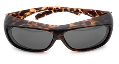 Polarized Fit Over Wear Over Reading Glasses Sunglasses, Size Large (Tortoise)3