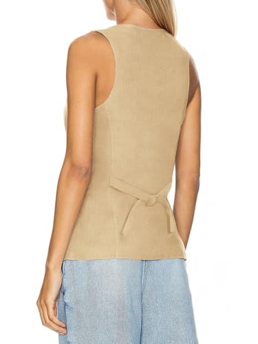 Womens Vest Top Trendy V Neck Summer Sleeveless Blazer Vest4
