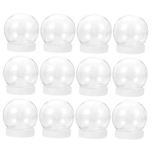 DECHOUS Crafts Globes Snow Globe Ornament DIY Kit 12pcs Transparent Balls Perfect for Beginners