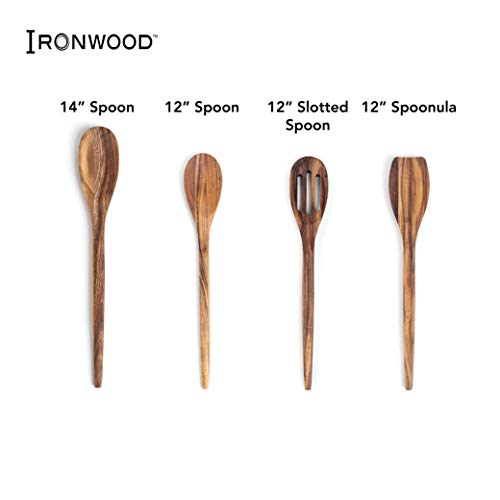 Ironwood Gourmet Espátula de madeira de acácia, 30,5 cm