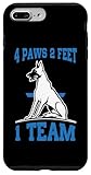 4 Paws 2 Feet 1 Team Patriotic Police Dog USA Flag