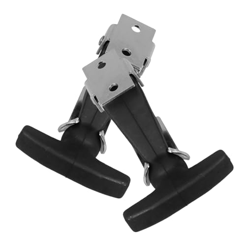 Cabilock 2pcs Stainless Steel Hood Latch Rubber Handle for Engine Hood Latch Replacement Kit