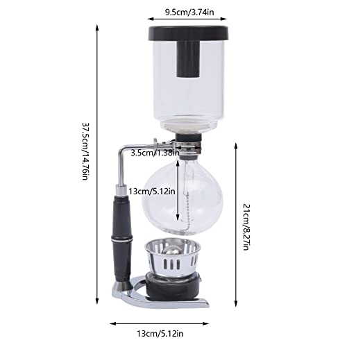 Cafetera sifón manual 5 tazas con filtro reutilizable miniatura 4