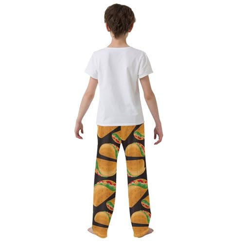 Taco Dark Brown Boys Track Pants Toddler Casual Pants Sweatpants Kids Athletic Pants for 6-8 Years3