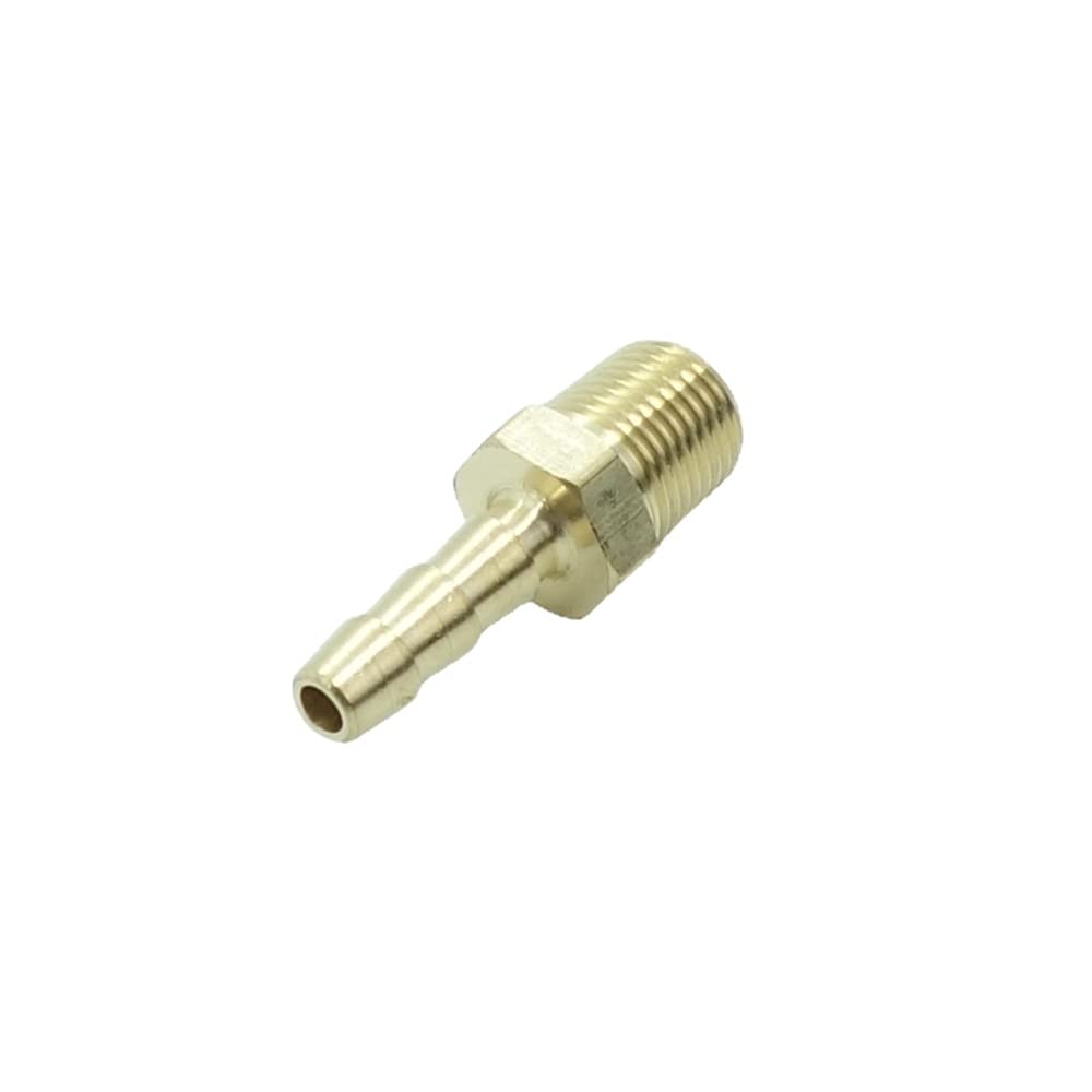 5 Pcs Brass Hose Barb Fittings 1/2" Barb to 1/2 NPT Male Pipe Adapter — view 13