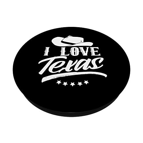 I Love Texas Pride Texan Sayings State PopSockets Swappable PopGrip, Black - Image 2