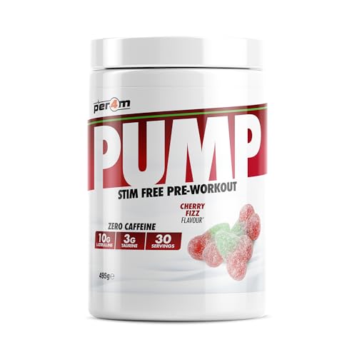 Per4m Pump Stim Free Pre Workout & Glycersize Powder | 10g L-Citrulline 3g Taurine & 3000mg Glycersize for Pump Hydration & Muscle Fullness | 30 Servings 495g + 90g (585g Cherry Fizz)