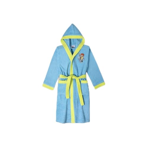 Albornoz Infantil Turquesa 100% algodón - Talla:10-12 años