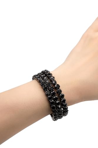 Spiral 5 Layer and 3 Layer Wrap Stack Stretch Bracelet for Women4