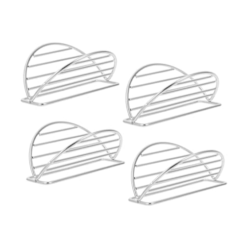Alipis 4pcs Stainless Steel Taco Holders Metal Taco Stands for Individual Tortilla Serving Versatile Use Restaurants Home Gatherings Easy to Clean
