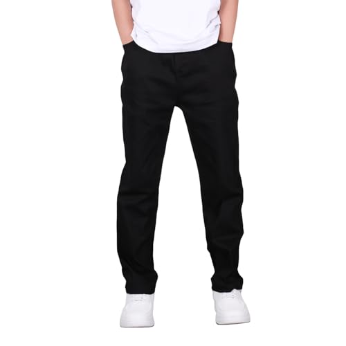 Boys' Stretchy Chino Pants - Durable Twill Material, Resistant to Pilling and Fading - for School Uniform