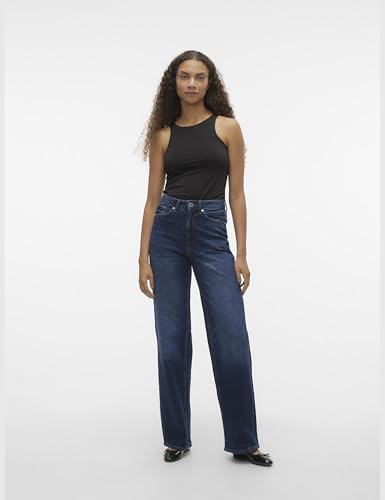 VERO MODA Female Weit geschnitten VMTESSA Hohe Taille Weiter Beinschnitt Jeans – Ansicht 2