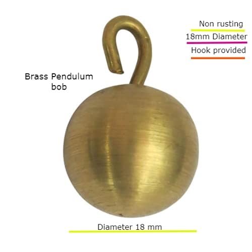 Saini_MEDICOS Alloy Steel Brass Pendulum Bob Balls 25 Mm Diameter with Hooks for Physics Lab Laboratory Experiment and General Purpose Swinging (Pack of 1)