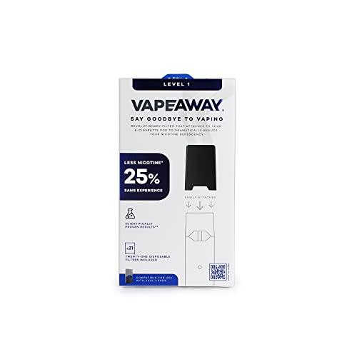 Quit Nicotine & Vaping While Still Using Your JUUL® VapeAway Filter Helps Cravings & Reduces Unwanted Toxins by 25%, 100% Same Experience! Don’t Patch