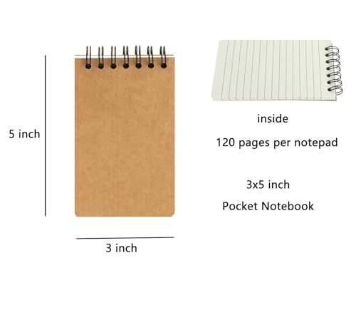Carnets à spirales lignés 120 pages pour bloc-notes de bureau - 2