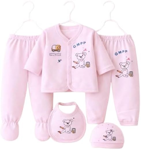 New Born Baby Summer Wear Baby Clothes 5Pcs Sets 100% Cotton Boys Girls Unisex Kids Cotton/Summer Suit Infant Clothes Firs...