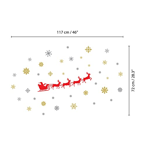 Vinilos Decorativos Navidad Santa's Sleigh 60x30 cm miniatura 4