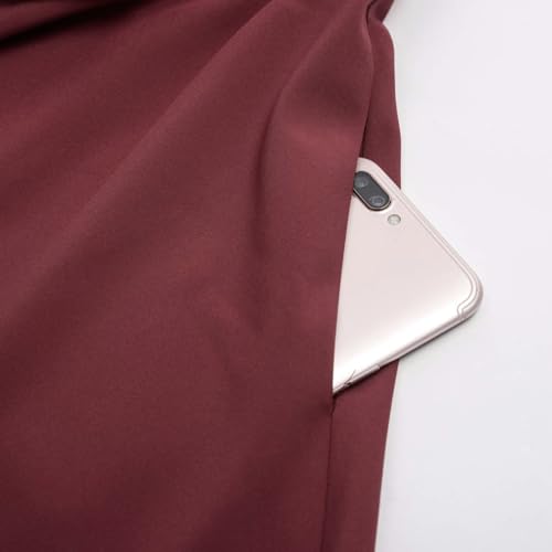 Image of FRAULEIN Women's Flared Pleated Maxi Skirt High Waist A-Line with Pockets and Belt Accessories [Small-Plus Size]