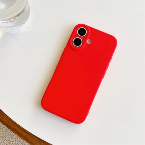 Coque silicone pour iPhone 7 Rouge avec doublure souple protectrice