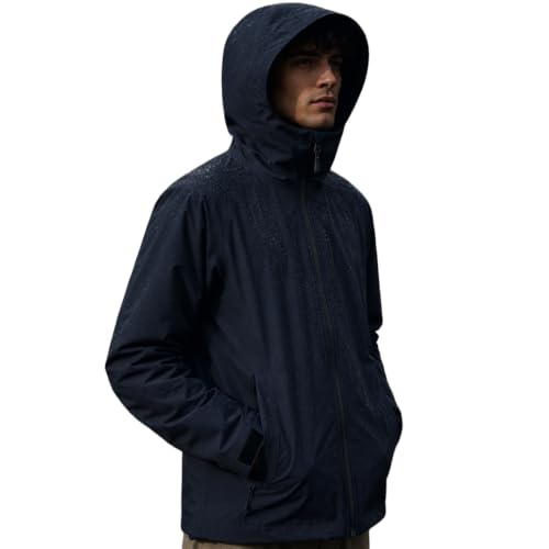 Image of Nobero Men's RainBloc Waterproof Jacket | Windproof Hooded Rain Jacket