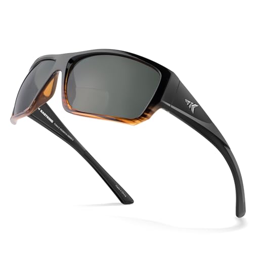 KastKing Estero Polarized Sunglasses,Bi-Focal x1.5x2.0x2.5 Magnifications,Wrap Frame Sport Reader Sunglasses for Men&Women