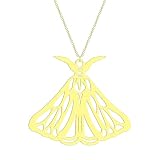 Genérico collar hombre,Collar colgante de Insect Luna Moth para mujeres Chicas Cadena de dijes de mariposa cortada con láser de Joyería femenina