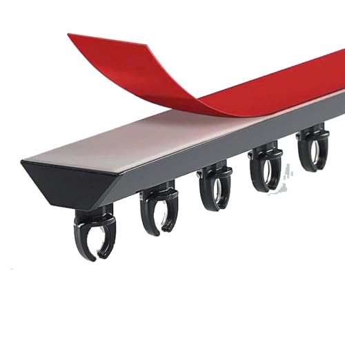 Techo ultrafino para ventanas de apertura interior, 140 cm, negro, incluye rodillos y tapas finales, instalación sin perforaciones, perfecto para interiores modernos