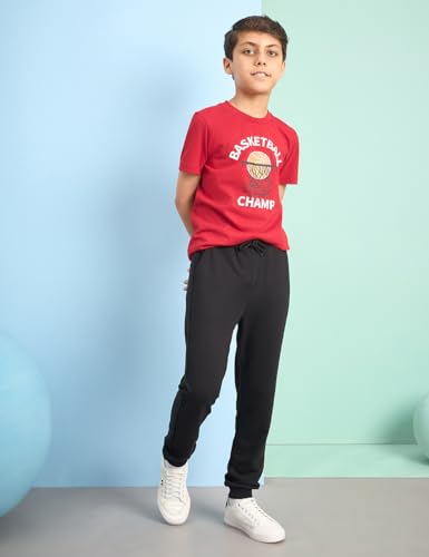 Image of Amazon Brand - Symbol Boys 100% Cotton Graphic Printed Half Sleeves T-Shirt | Age 6-14 Years (Available in Combo Pack of 3 and 5)