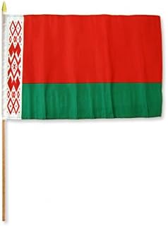 One Dozen Belarus 12x18in Stick Flags.