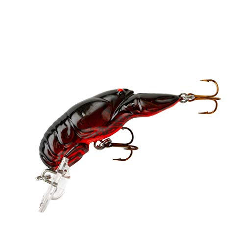 Rebel Teeny Wee Crawfish Fishing Lure - Texas Red, (2-3) ft Depth
