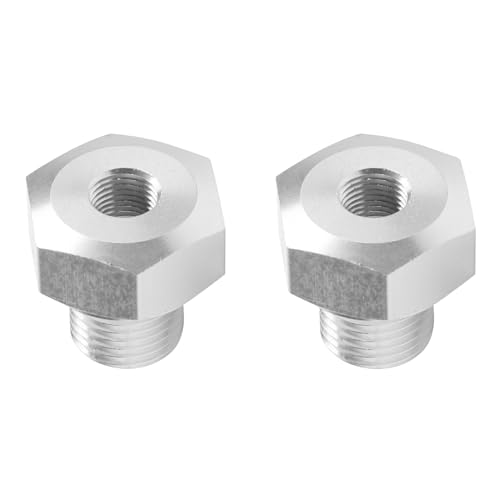 2 Pcs M16 1.5 Adapter Oil Pressure Sensor LS Engine Replacement LS1 LSX LS3 Aluminum Male M16-1.5 Female 1/8 NPT Top Rear Front Driver Side Access Pressurized Oil Suitable Engine