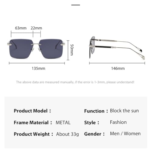 Lunettes de soleil sans monture style de rue pour vos looks urbains - 6