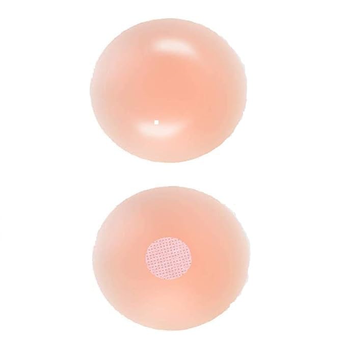 Akya Traders Pair One Women's Silicone Reusable Nipple Cover Bra Pad - Adhesive Nipple Pads-Thin Silicone Nipple Cover Pasties Invisible-image-33