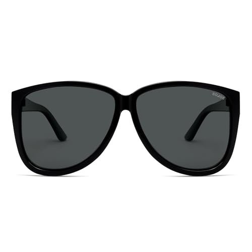 Image of SOJOS Trendy Big Oversized Polarized Sunglasses Womens Mens, 70s 80s Retro Vintage Pilot Shades SJ2643