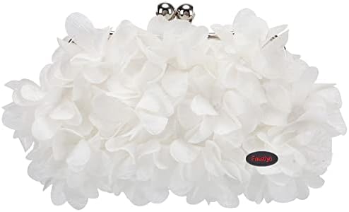 Fawziya Floral Cutch Purses For Women Evening Bags And Clutches-White