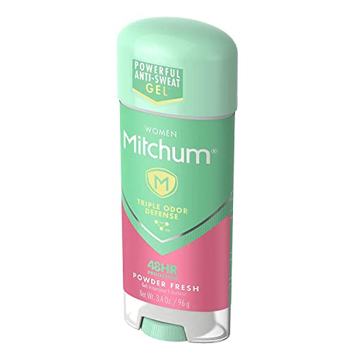 Mitchum For Women Anti-Perspirant Deodorant Clear Gel Powder Fresh 3.40 oz (Pack of 3)