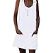 Produktbild Lialbert Leinenkleid Camisole-Kleid Dame Rundhals Strap Dress HäNgerkleid Skaterkleid Sommerkleid Strandkleid T-Shirt-Kleid Kleider GroßE GrößE Tunika A-Linie Freizeit Weiß