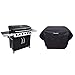 Char-Broil Convective Series 640 B Xl - Barbecue A Gas A 6 Bruciatori E Bruciatore Laterale, Finitura Nera. & 140 385 - Coperchio Di Protezione Dagli Agenti Atmosferici Extra-Large, Colore Nero.