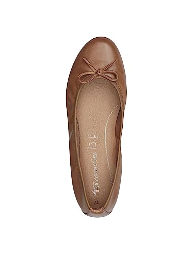 Tamaris Damen Ballerinas Leder, braun, 37 EU – Ansicht 3