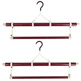 和装ハンガー 2本組 着物ハンガー 【 長尺 並尺】 高級ハンガー 着物 柔道 剣道 折りたたみ式 帯掛け付 伸縮式 日本製 (普通)