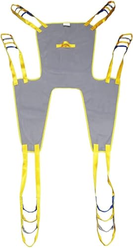 Ganzkörper-Patienten-Hebeband mit Kopf- und Rückenstütze, Toiletten- und Transfer-Hebeschlinge, geteiltes Bein-Design für Toilettenzugang, 6 Gurte für sicheres Heben, ideal für Rehabilitation und